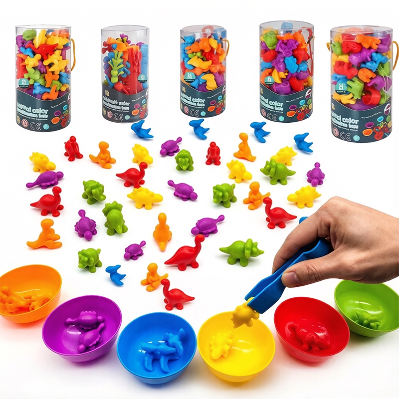 Kit Montessori Classificação Brinquedos Contagem De Cores Para Crianças Pré-Escola Educacionais