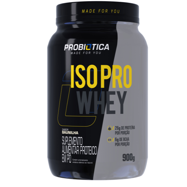 Whey Protein Isolado Iso Pro Whey Probiótica 900g Suplemento em Pó