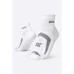 Meia HUPI Running Pro Prime Branco e Cinza - Tamanho Plus 42-46