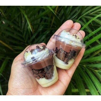 Mini Copos Bolha de 25 ml com Tampa Bolha Transparente