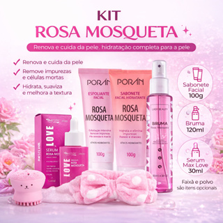 Kit limpeza facial rosa mosqueta completo em Oferta na Shopee