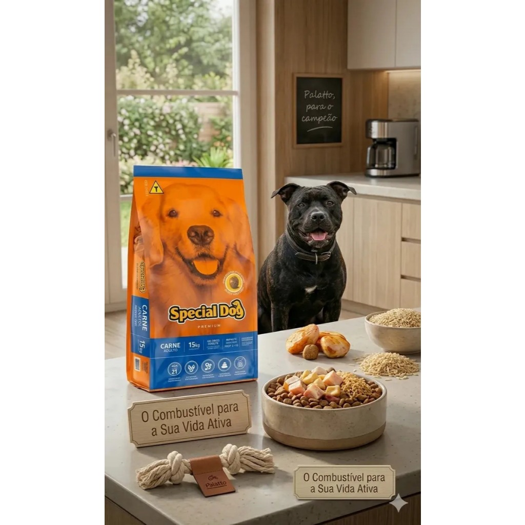 Ração Special Dog Carne 10kg para Cães Adultos Nutrição Completa Alta Qualidade Custo Benefício