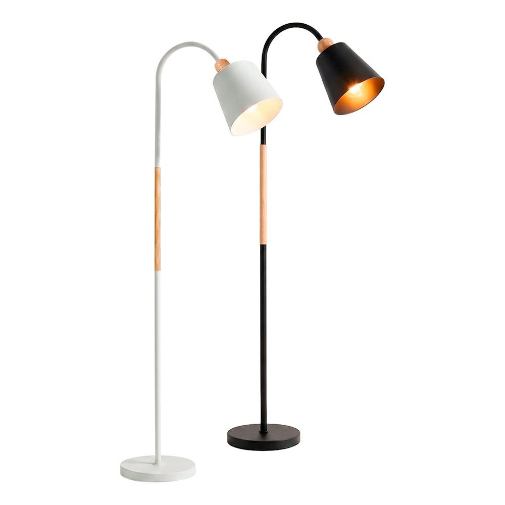 Luminária de Chão Abajur Pedestal Flexível Artiko Woodye+ Articulável 1,60m