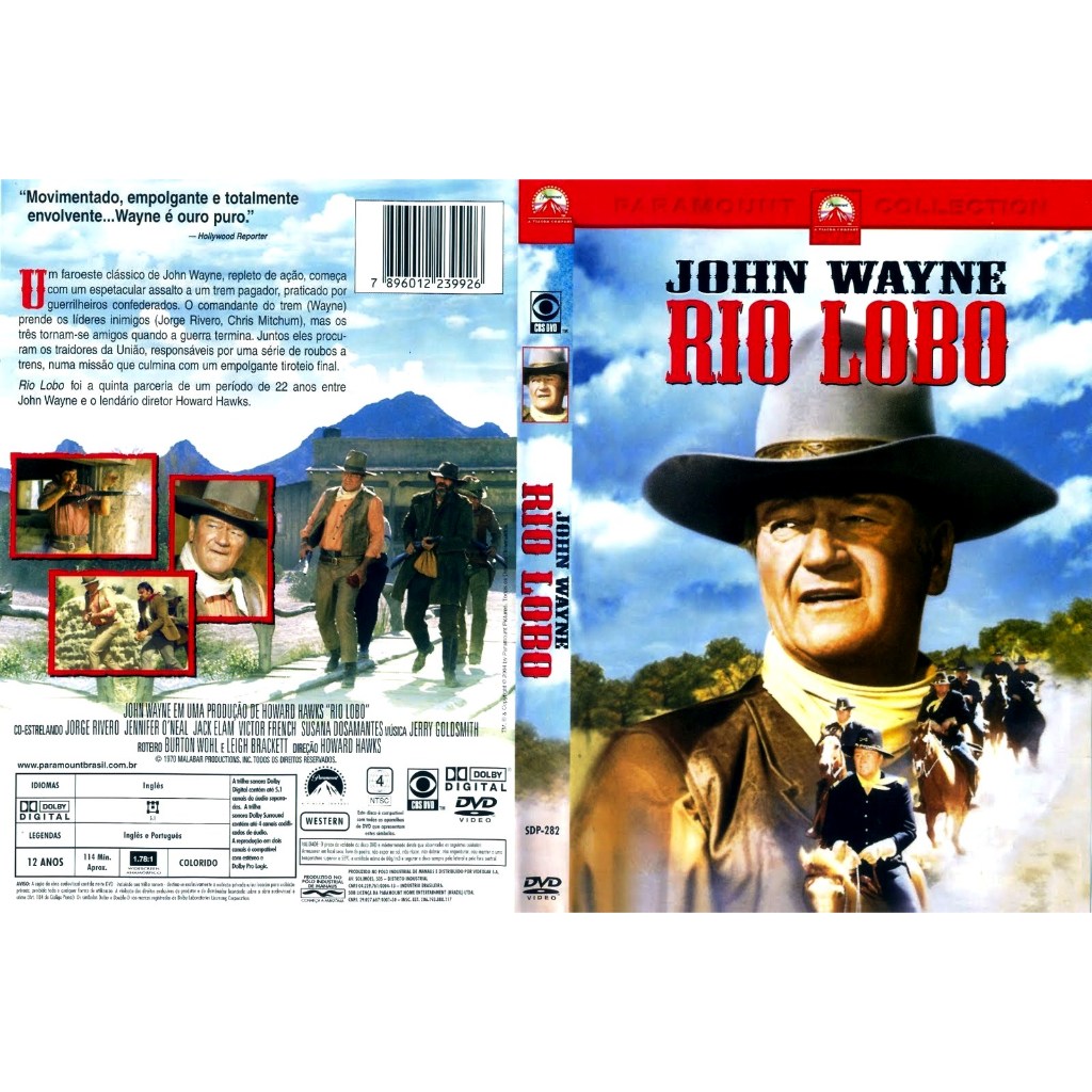Rio Lobo John Wayne Edição Especial Autorado fã made DVD Rio Lobo Um dos mais belos faroestes de Jonh Wayne, recheado de