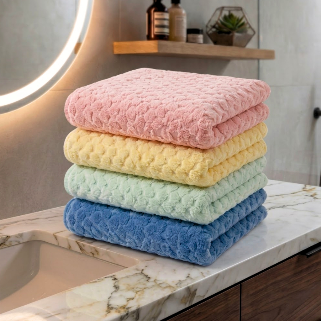 Toalha de Banho Macia Microfibra 70x140cm Secagem Rápida Toque Macio Toalha Grossa Lavabo Banheiro em Oferta na Shopee