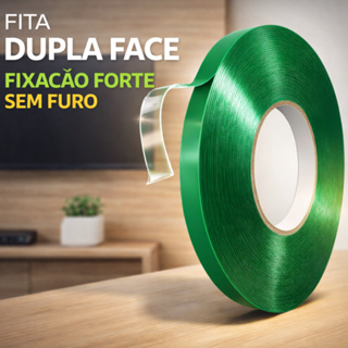 Fita Dupla Face 9mm Ou 12mm X 20M Extra Forte Adesiva Resistente Massa Acrílica em Oferta na Shopee