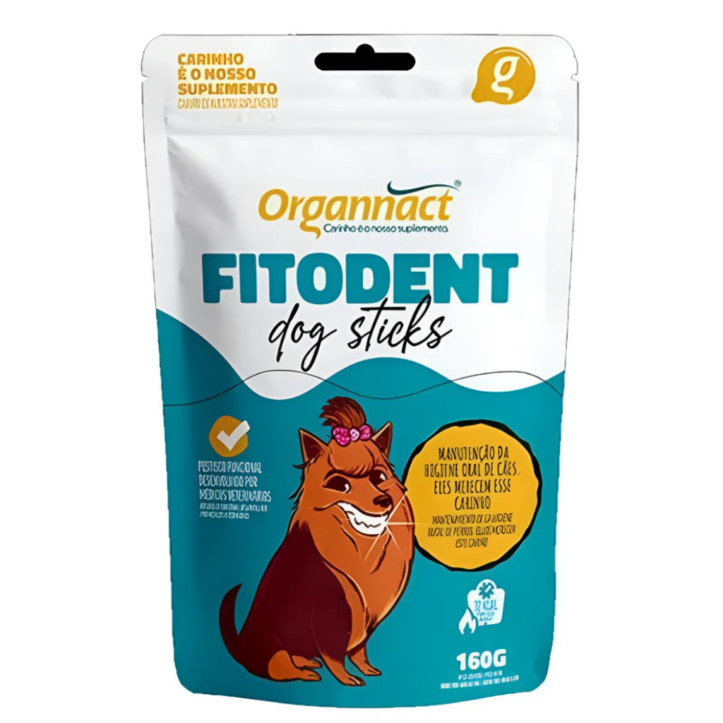 Fitodent Dog Sticks Saúde Oral Cães 160g - Organnact