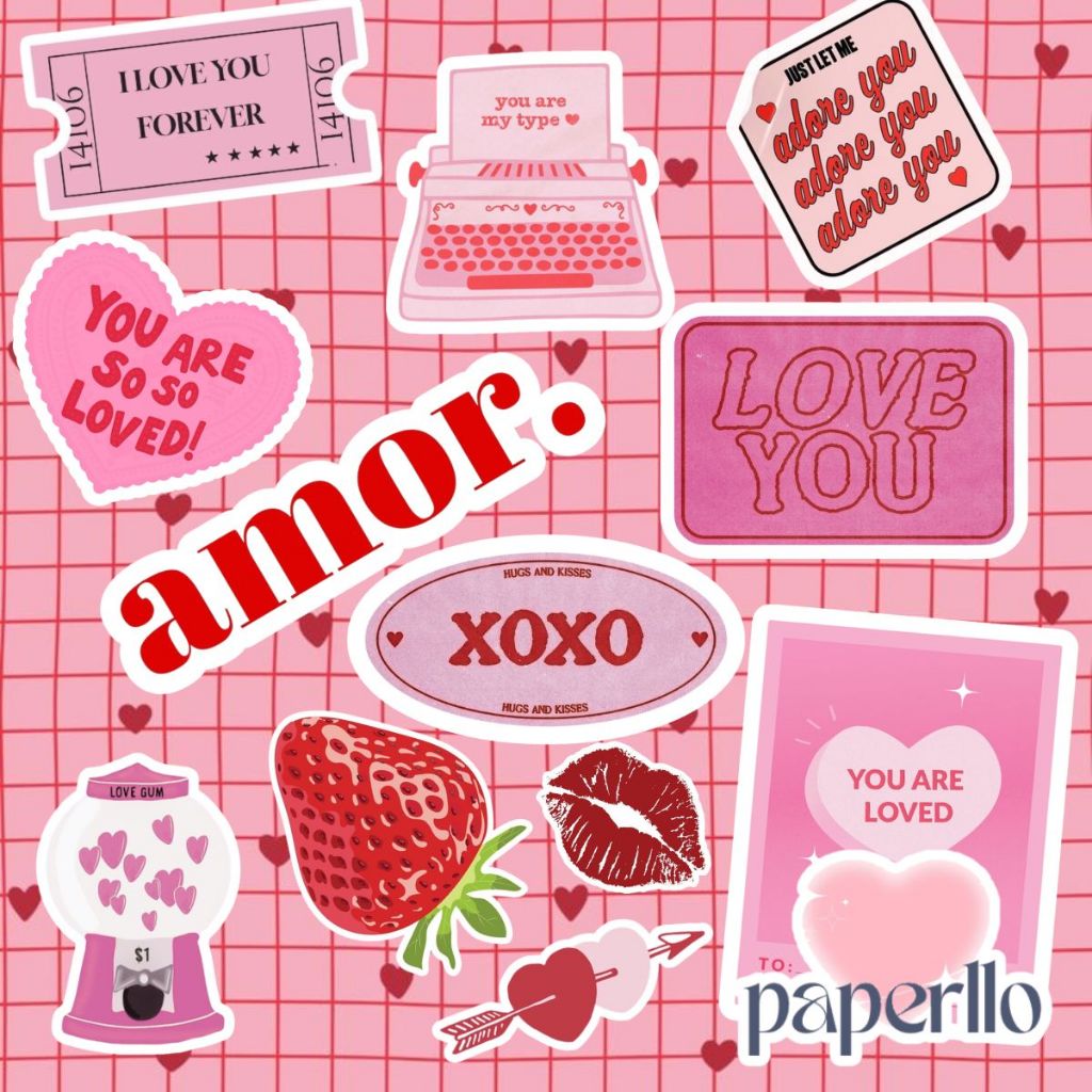 20 Adesivos Amor Para Colagem e personalização Presente Kindle Journal