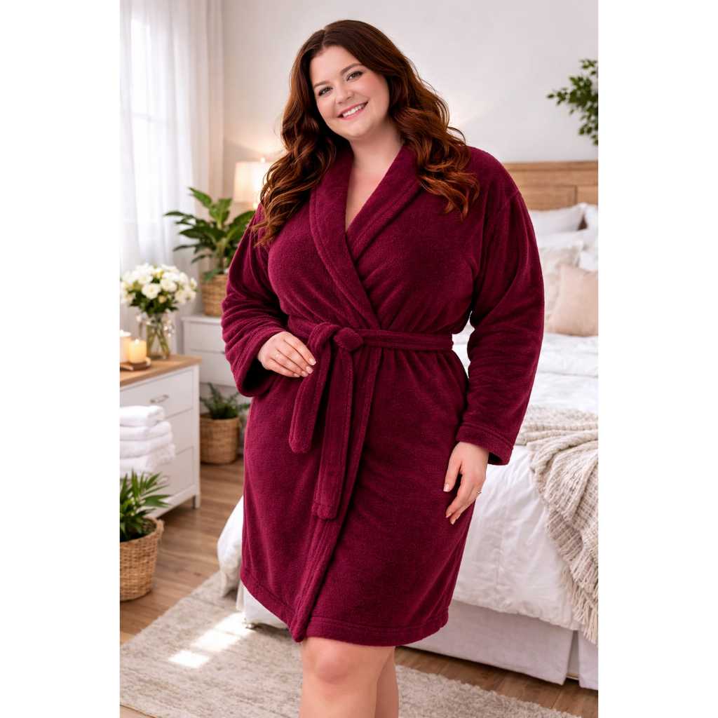 Roupão Adulto Plus Size Atoalhado Extra Macio Unissex