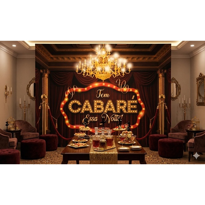 Painel de Festa Cabaré/ Tem cabaré essa noite