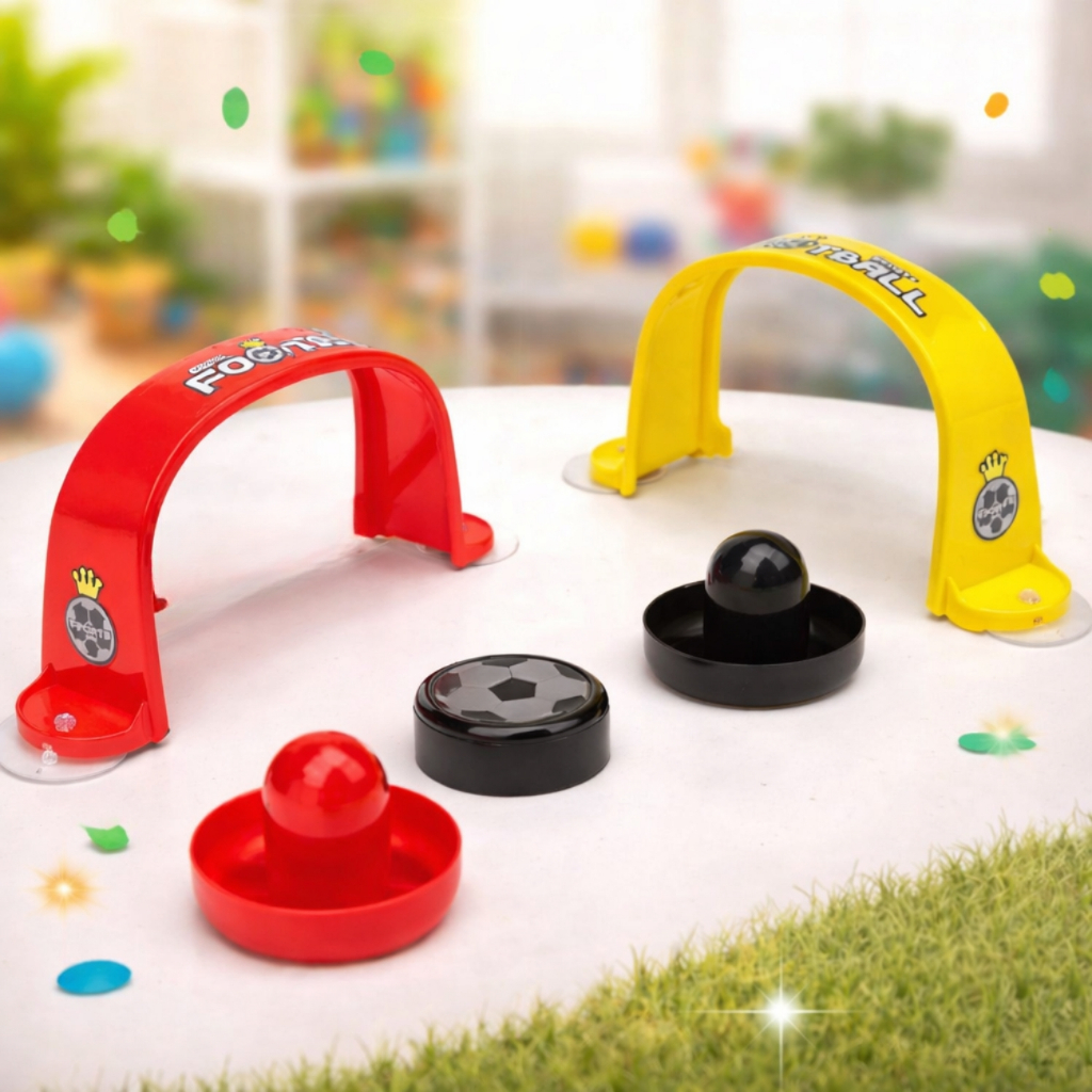 Mini Jogo Air Hockey Futebol com Ventosas — Perfeito para Viagem