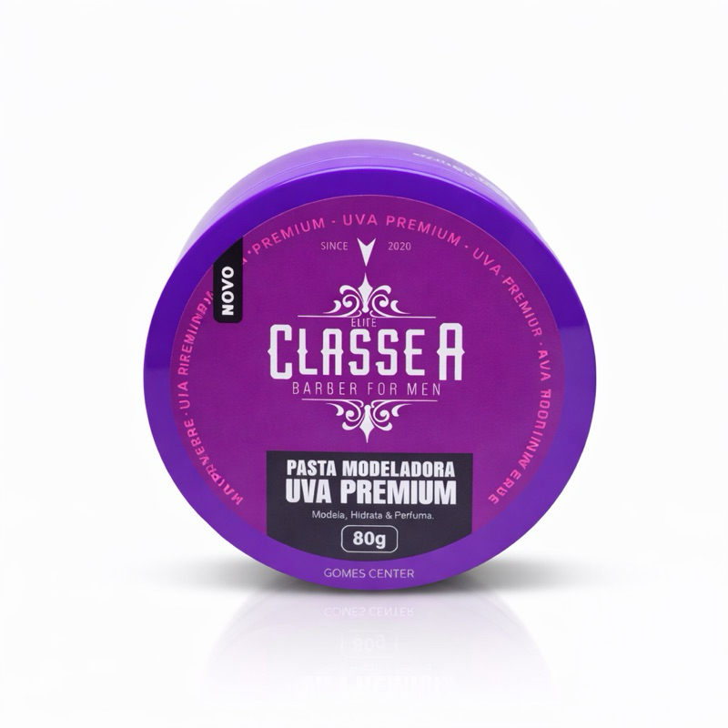 Pomada Modeladora Uva Premium Classe A 80g Fixação Média Profissional