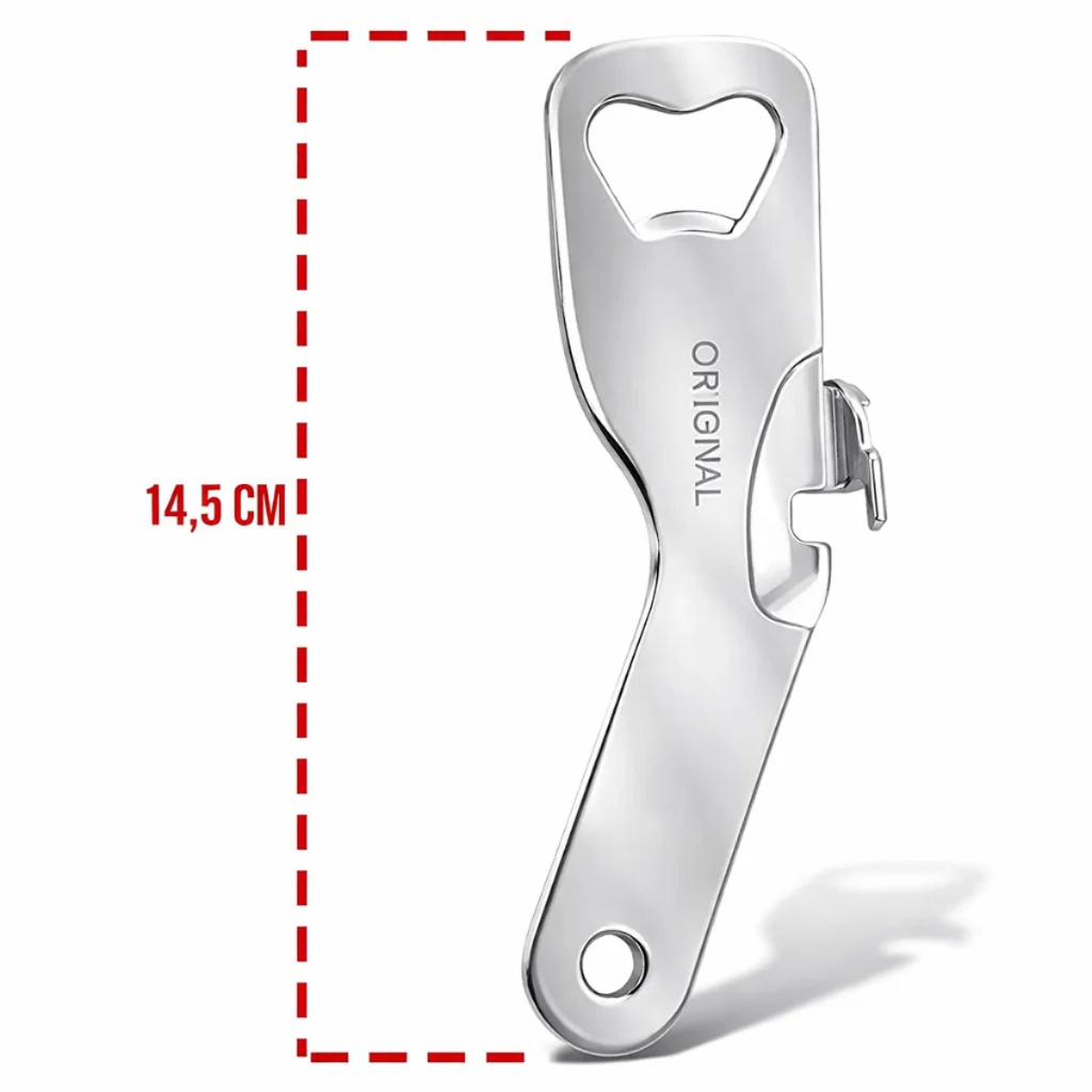 Kit 1 ou 2 Abridor de Latas e Garrafas Inox Original Line – 14,5cm