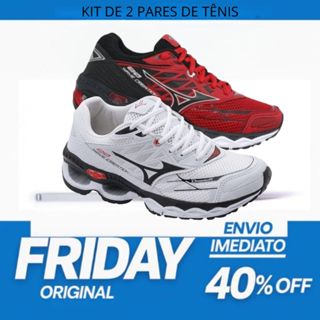 Kit 2 Pares Tênis Academia Caminhada Corrida Amortecimento Leve em Oferta na Shopee