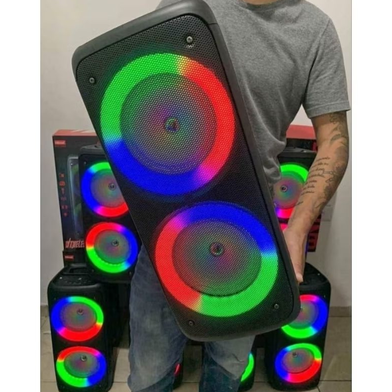 caixa de som gigante potente 400w com 55 cm altura karaokê pendreve Bluetooth amplificada karaokê, p2