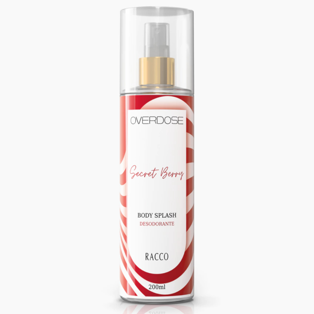 Body Splash Desodorante Secret Berry Overdose Perfume Racco 200ml Frutas Vermelhas