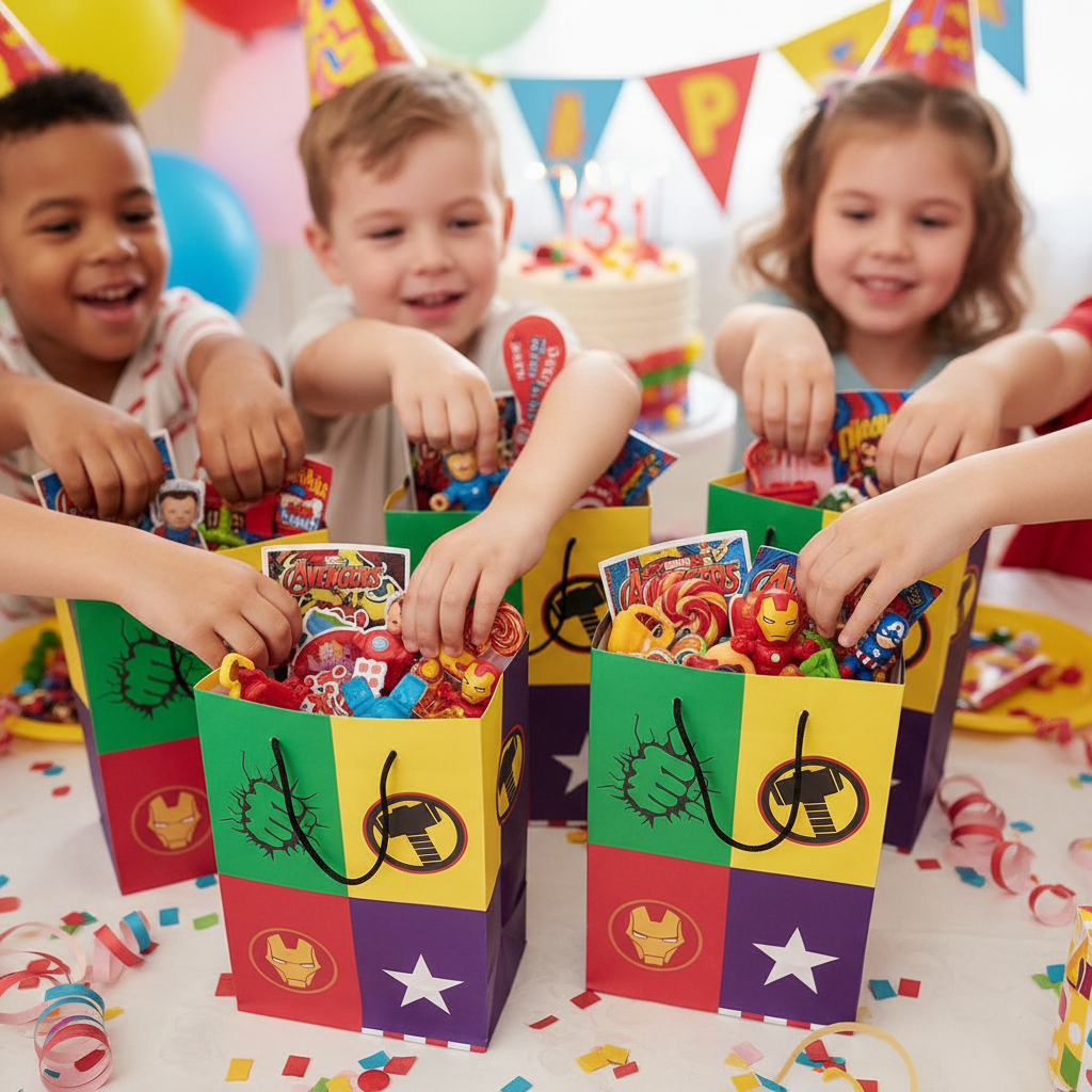 10/20/30/40/50 sacolas de papel vingadores