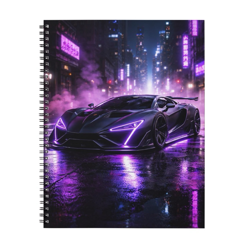 Caderno Universitário Carro esportivo espiral de Matéria Personalizado