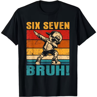 Camiseta Basica ou Infantil Six Seven Bruh! Algodão Leve Fresca 6 ao 16 Meninos Estampada em Oferta na Shopee