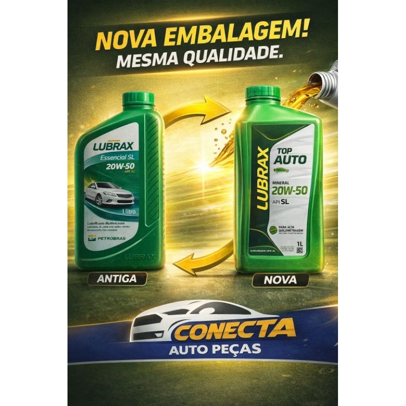 Óleo Lubrificante do Motor Petrobras Lubrax Essencial SL 20W50 Mineral - 1L