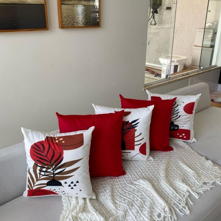 Kit 5 Capas de Almofadas Decorativas 45x45 Digital