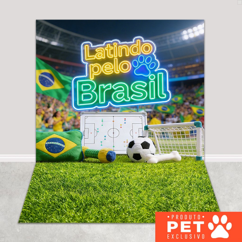 Fundo Fotográfico Copa Brasil Cenário Pet Futebol Painel para Foto Em Tecido Sublimado em Oferta na Shopee