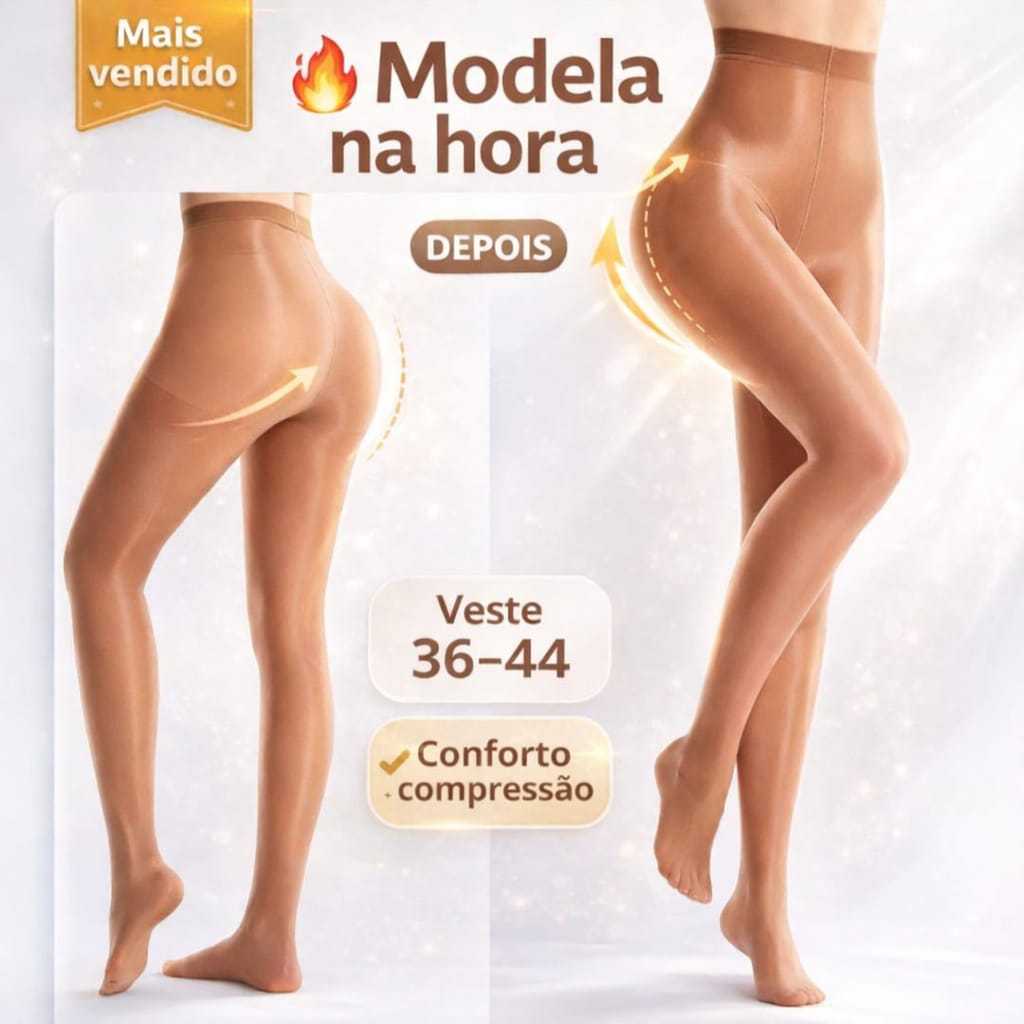 Meia-Calça Fina Anticelulite - Tamanho único - Conforto, Compressão e Alta Elasticidade em Oferta na Shopee