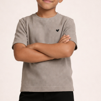 Camiseta Infantil Malha Texturizada Premium Italiana Canelada