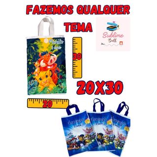 Bolsa Sacolinha Ecobag Personalizado qualquer tema 20x30