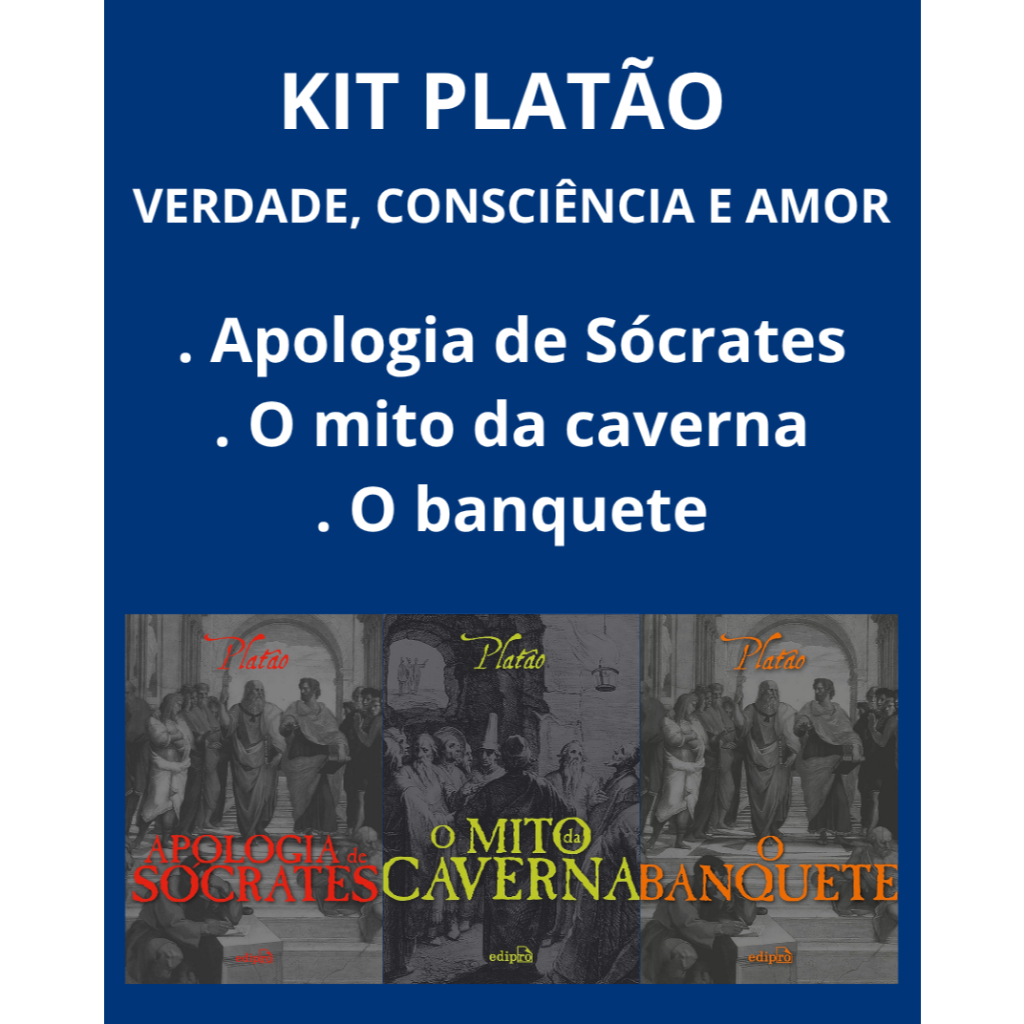 Platão - Kit com Apologia de Sócrates + O mito da caverna + O banquete - Filosofia para iniciantes (Edição de bolso)