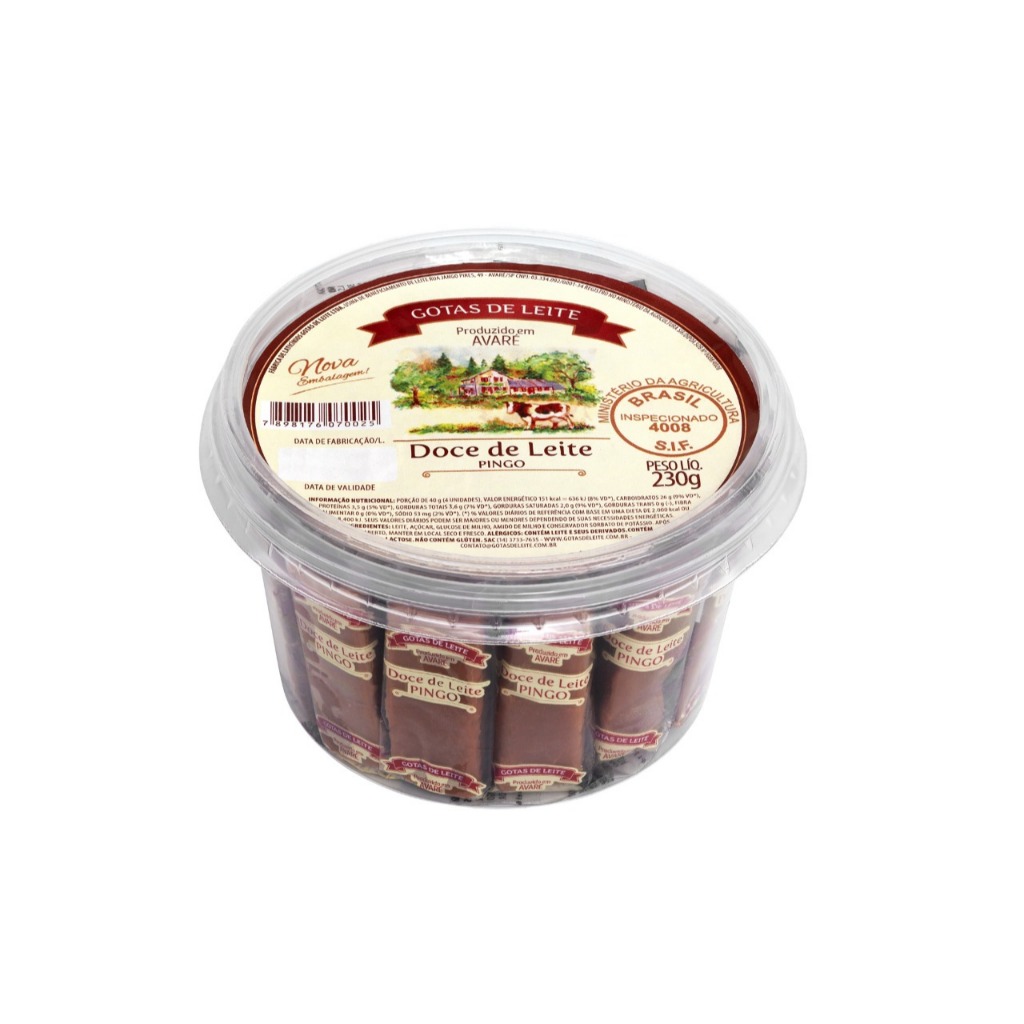 Doce De Leite Pingo Gotas De Leite Pote 230g