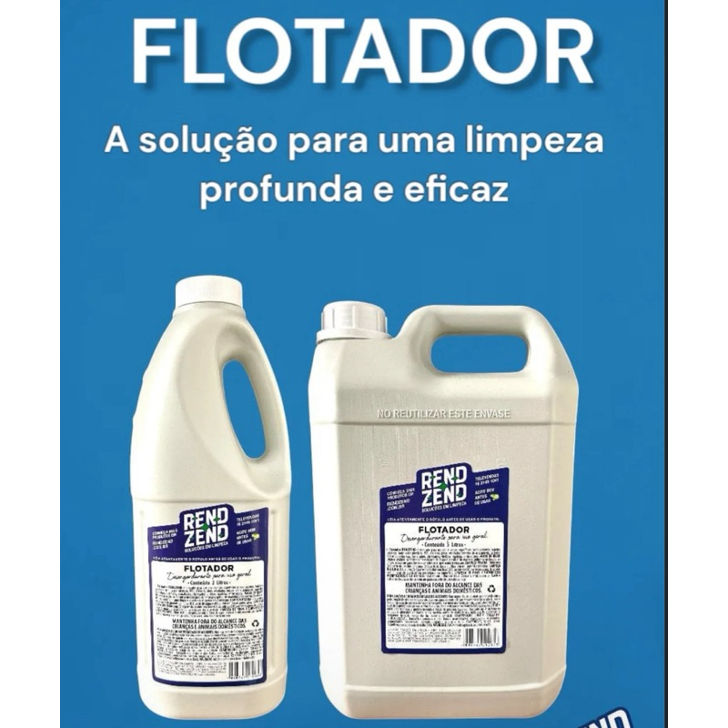 Flotador Rendzend 2L e 5L – Detergente Desengraxante Profissional Multiuso para Limpeza Pesada