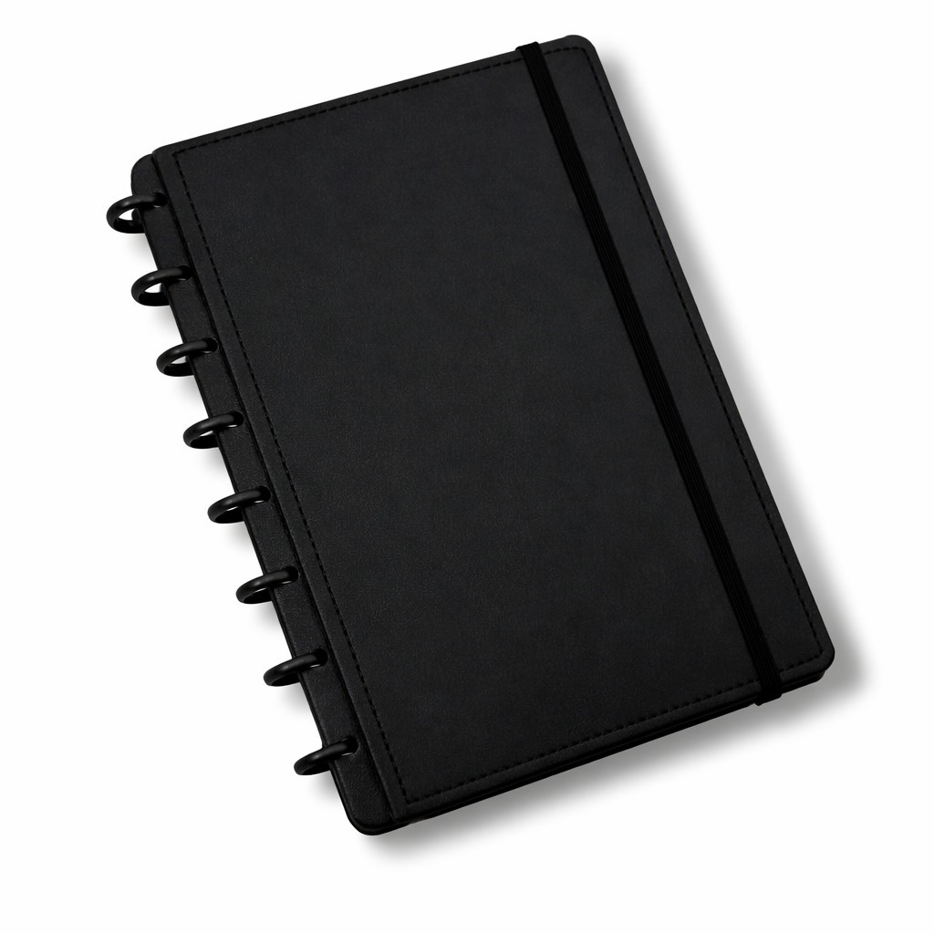 Caderno Inteligente A6 A5 B5 A4  Preto Planner Diário Refil Destacável Discos Removíveis Estudo Capa