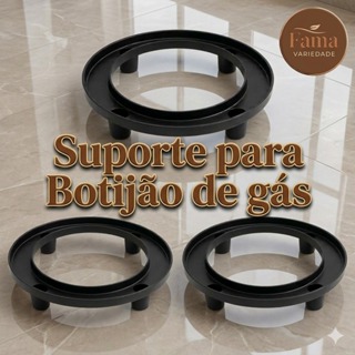 Suporte Para Botijão de Gás e Vasos de Plantas Com pezinhos Preto Premium Injeplastec em Oferta na Shopee