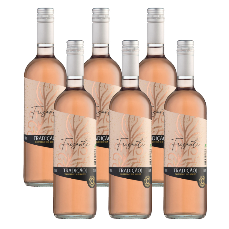 Vinho Moscatel Rosé Demi-Sec Frisante 750ml - Tradição (Serra Gaúcha)