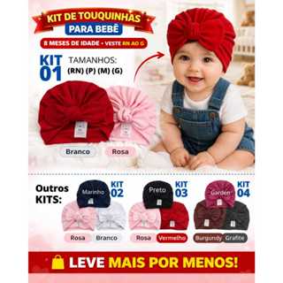 Toucas Turbante Bebê E Infantil Diversas Cores E Tamanhos em Oferta na Shopee