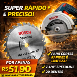 Disco para Serra Circular 7.1/4"SPEEDLINE 20 dentes-BOSCH