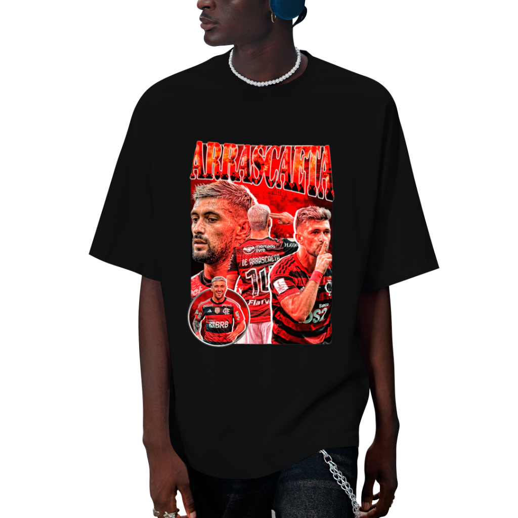 Camiseta Algodão Unissex Tshirt Arrascaeta Futebol Camisa Masculina