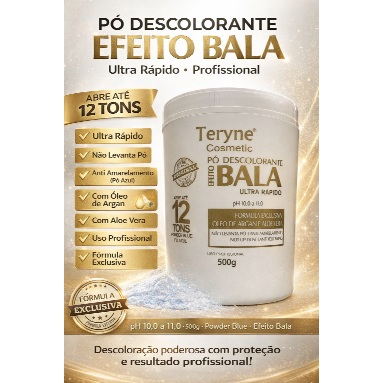 Pó bala Descolorante Teryne 500g pawer blond