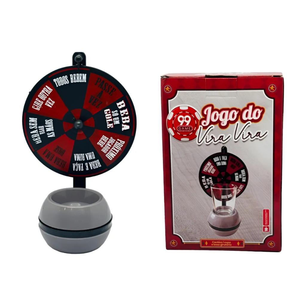 Jogo Do Vira Vira Roleta Com Desafios Bebidas Drinks Shots