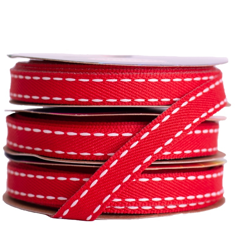 Fita Jeans Sinimbu Pespontada N2 (10mm) Rolo 10m Ideal para Laços Boutique e Personalizados Ref 1862