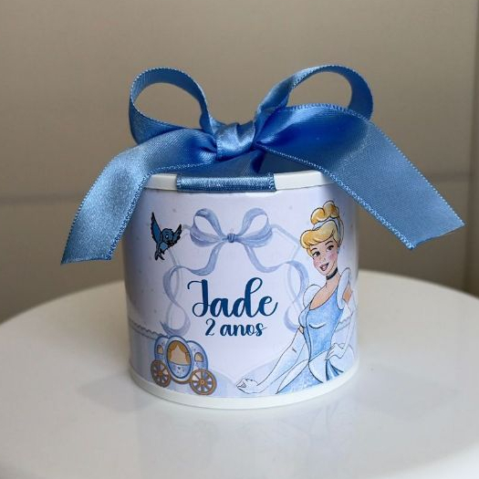 Kit tubolatas personalizadas 5x6 Cinderela - Lembrancinha maternidade - chá de bebê - aniversário