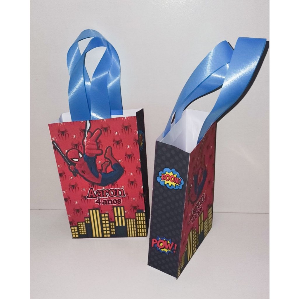 SACOLA PERSONALIZADA - HOMEM ARANHA MENINO - lembrancinhas mimos personalizados aniversário festa infantil