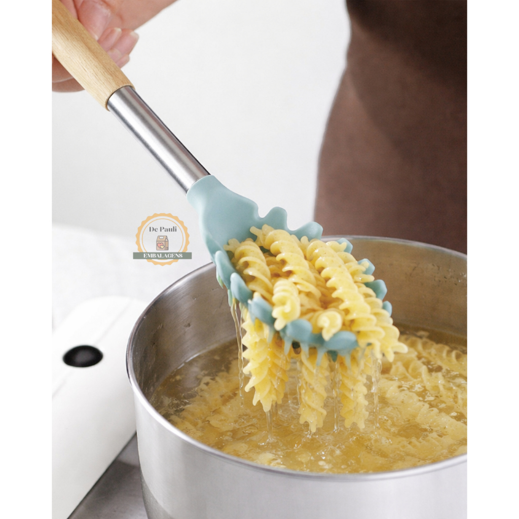 Pegador De Macarrão E Massa Em Silicone 23 Cm