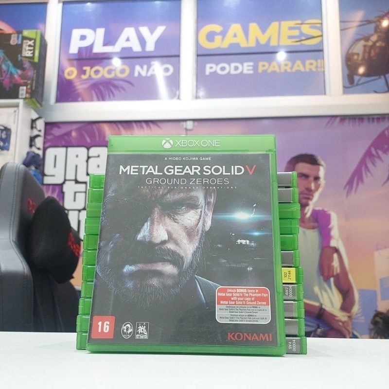 ✅️JOGO XBOX METAL GEAR SOLID V GROUND ZEROES MIDIA FISICA‼️