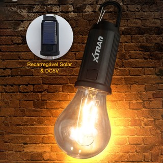 Lâmpada De Emergência Com LED Portátil Recarregável Iluminacao Ajustável solar