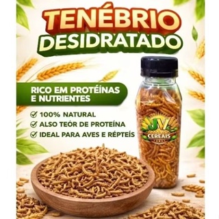 Tenébrio Desidratado (Petisco para roedores, hamster, aves e répteis) em Oferta na Shopee