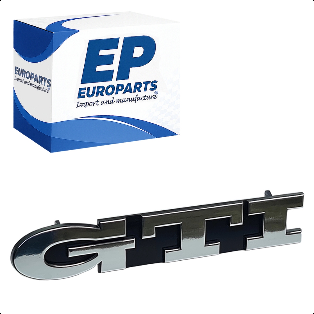 Emblema GTI Premium Euro cromado da grade frontal dois filetes para Gol Parati Bola G2 16v 8v