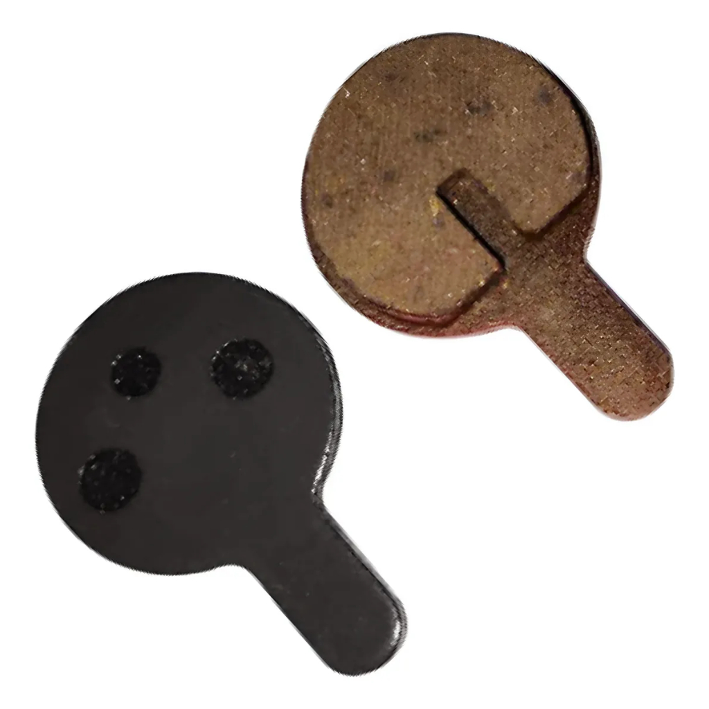2 Pares Pastilha Raquete Redonda Freio Disco Mecânico Bike S/Mola