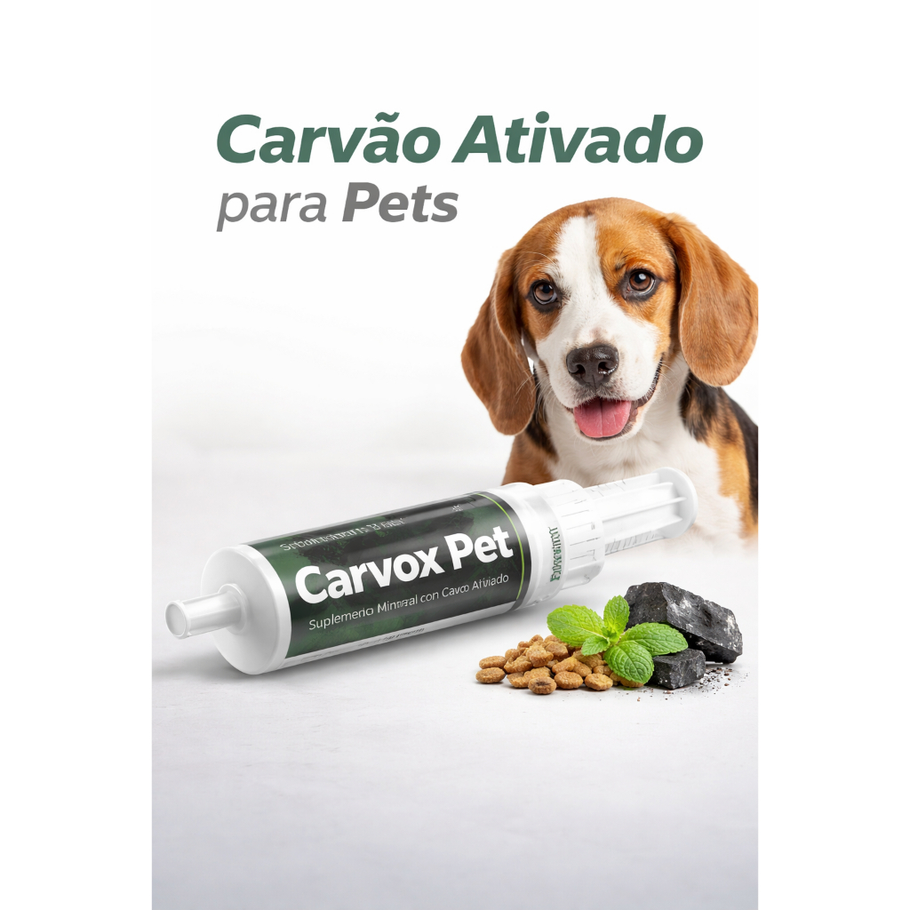 Intoxicação em Cães e Gatos? Carvão Ativado Carvox Pet Lavizoo – Auxilia na Eliminação de Toxinas